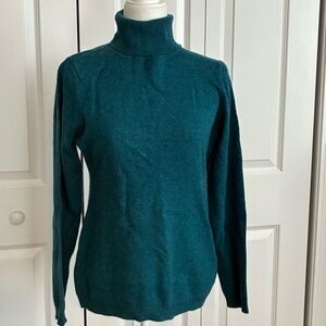 Charter Club Teal Cowl Neck Sweater
